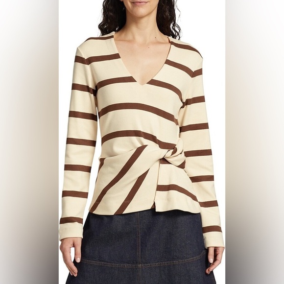 Tanya Taylor striped Cody twist front top - Picture 1 of 5